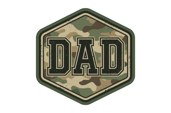 Camo Dad Patch SVG Design for Graphics and T-Shirt Designs