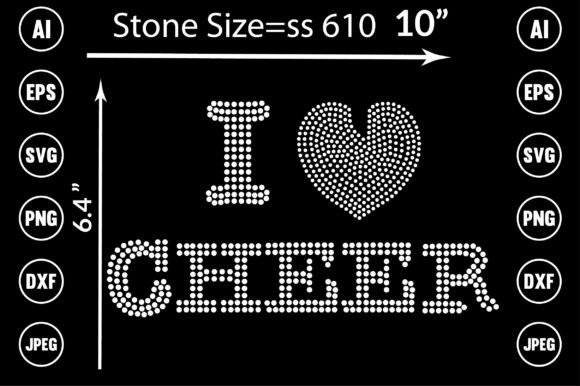 Cheer Rhinestone Design: Graphics for T-Shirt Designs