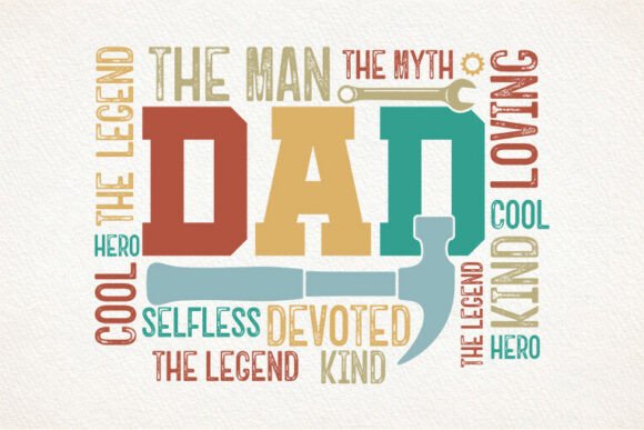 Dad the Man the Myth SVG Tshirt Design