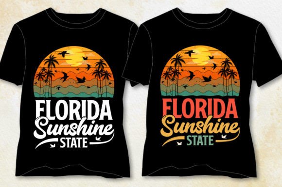 Florida Sunshine State T-Shirt Design Graphics