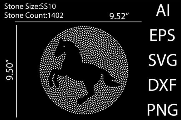 Horse Rhinestone Templates Design Graphics