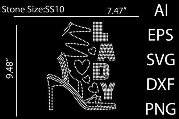 Lady Rhinestone Templates Design