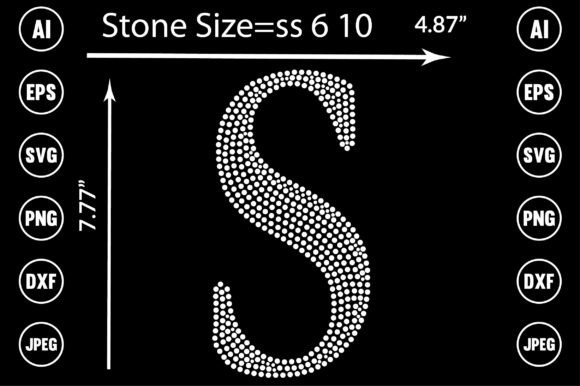 Letter Rhinestone Design Graphics