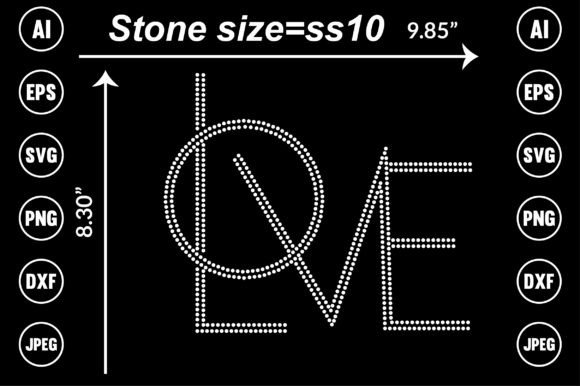 Love Rhinestone Design: Graphics for T-Shirt Designs