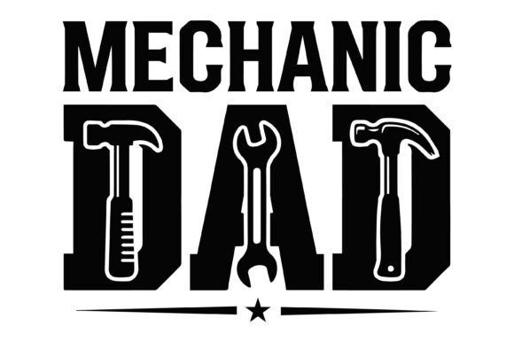 Mechanic Dad SVG Design for Graphics and T-Shirt Designs