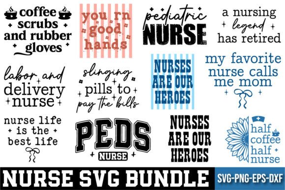 Nurse SVG Design Bundle for T-Shirt