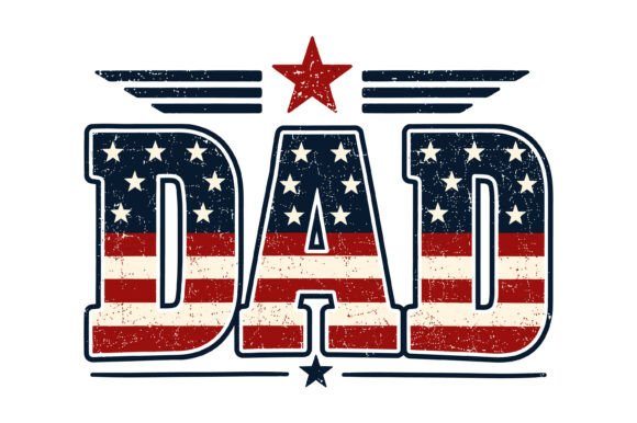Patriotic Dad Shirt Design
