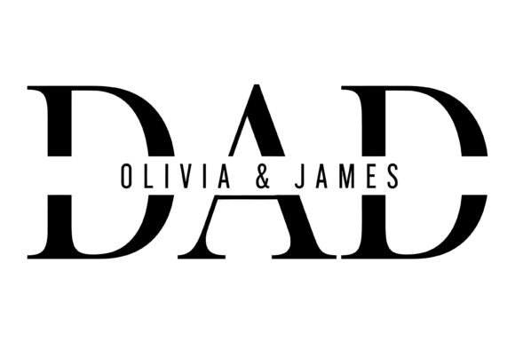 Personalized Dad SVG Design for Graphics and T-Shirt Designs