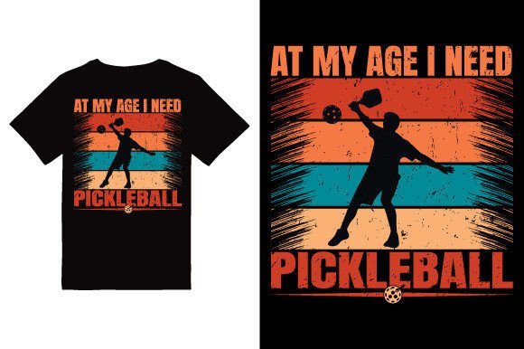 Pickleball T-Shirt Design AI SVG JPG