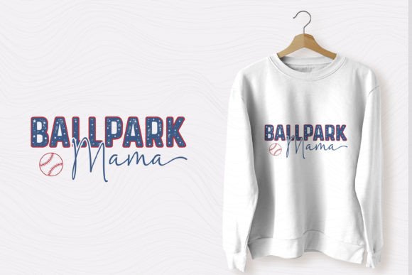Retro Baseball Ballpark Mama SVG Design