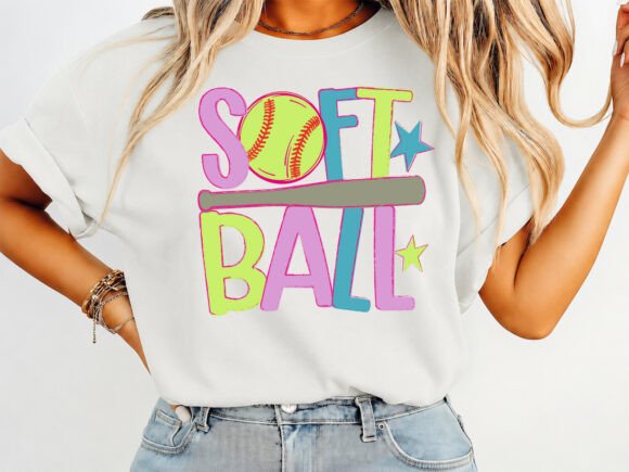 Softball Coquette Preppy T-Shirt Design Graphics