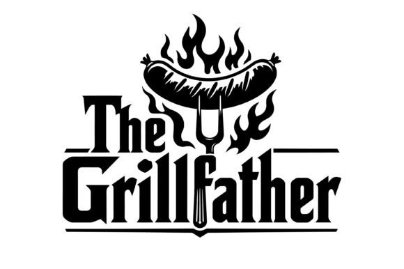 The Grillfather BBQ Typography Design