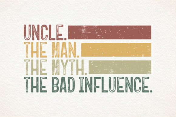 Uncle the Man the Myth SVG Tshirt Design